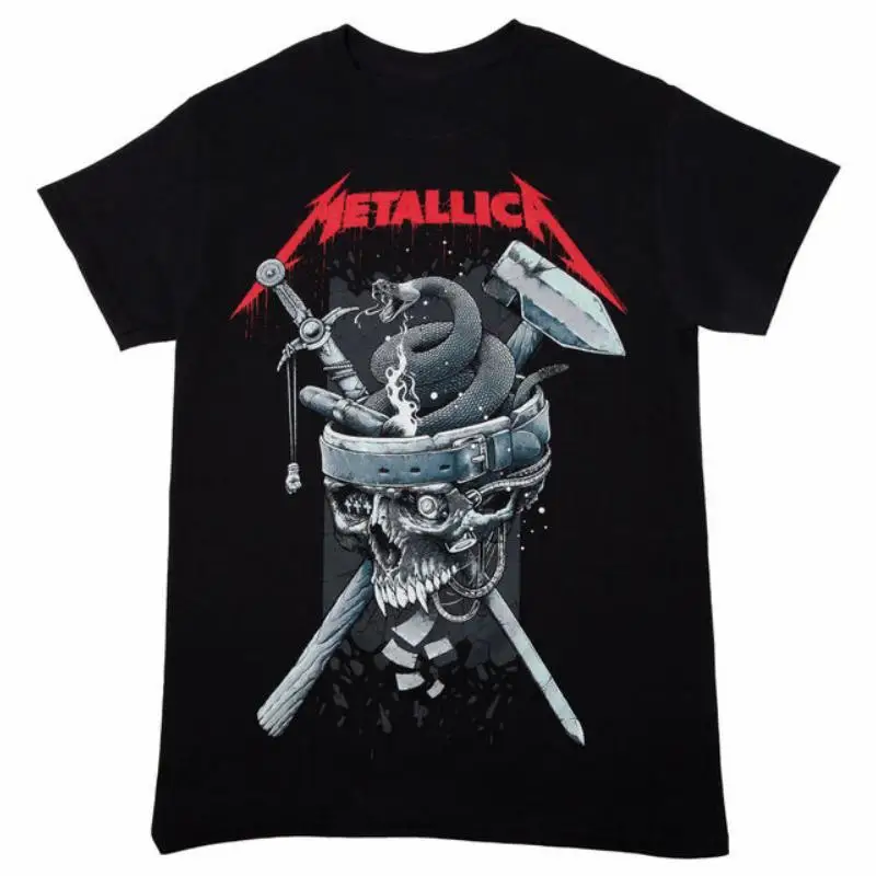 

Skull History Heavy Metal Punk Rock T Shirt. 100% Cotton Short Sleeve O-Neck Casual T-shirt Harajuku Streetwear New Size S-3XL