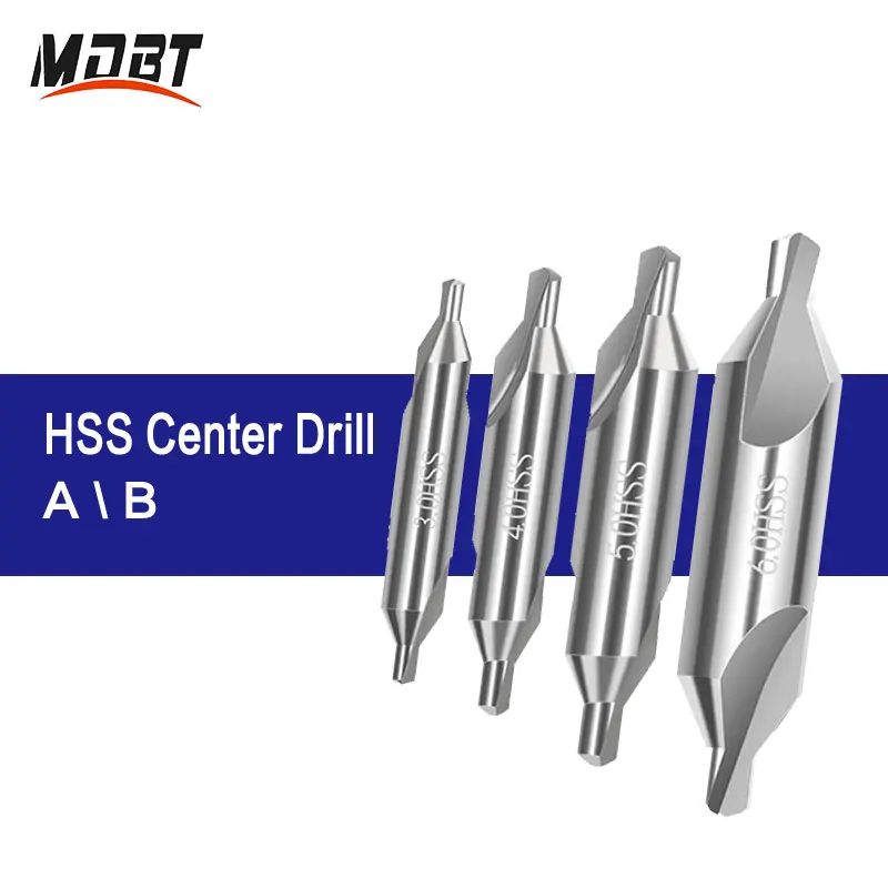 

Center Drill Bits High Speed Steel 60Degree Angle Center Drill Bits Kit Countersink Tools for Lathe Metalworking