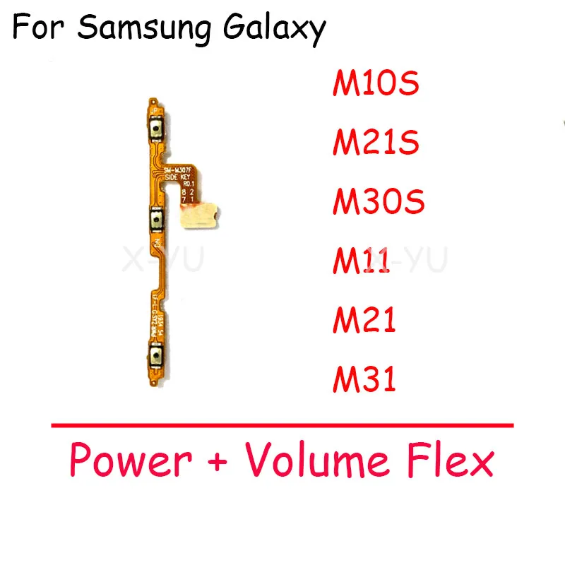 

10PCS For Samsung Galaxy M10S M30S M11 M21 M31 M51 M21S M31S Power On Off Switch Volume Key Button Ribbon Flex Cable