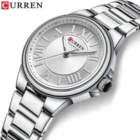CURREN 9091 Fashion Accessories Watch Women Luxury Brand Elegant Bracelet Waterproof Quartz Women's Watch часы женские наручные