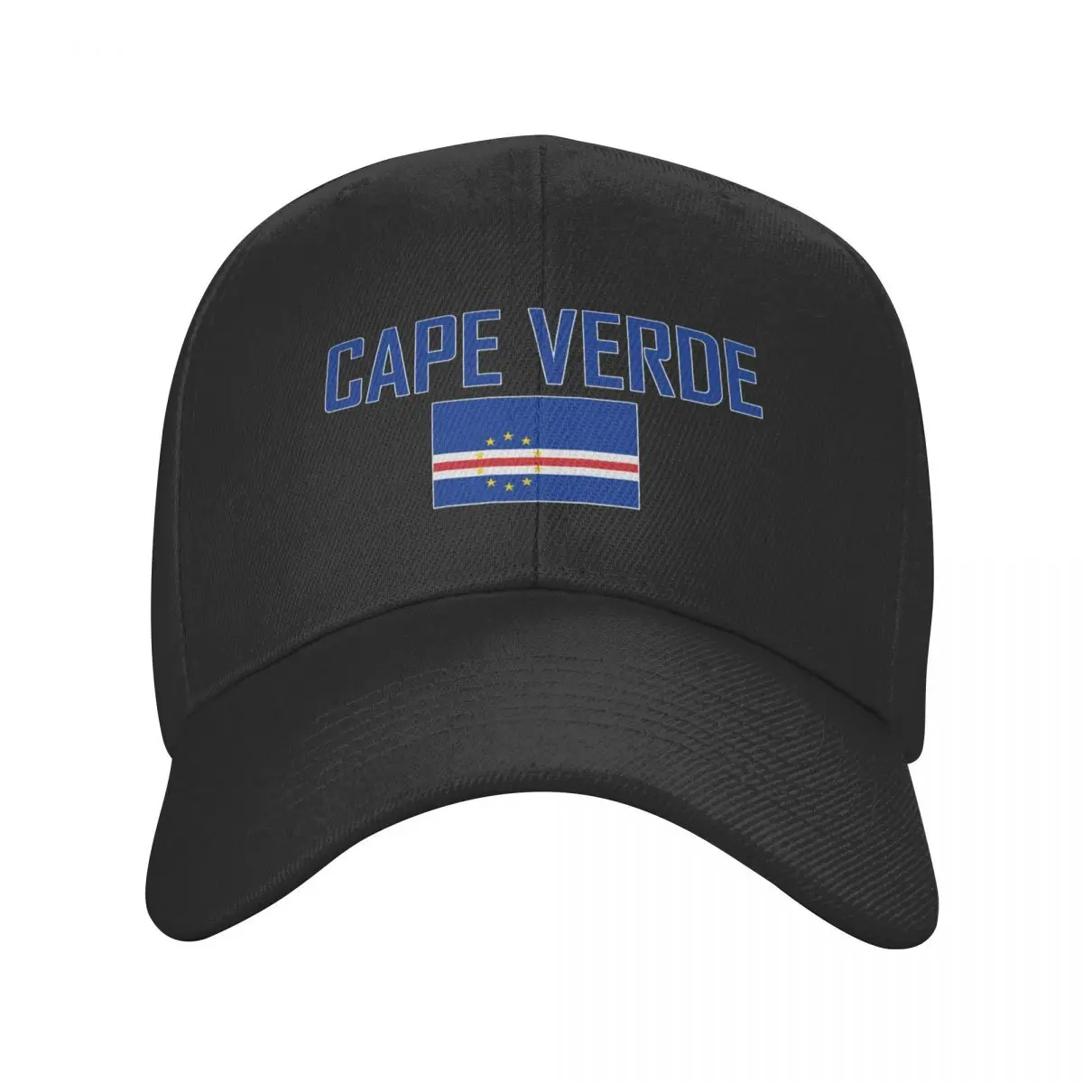 

CAPE VERDE Country Name With Flag Sun Baseball Cap Breathable Adjustable Men Women Outdoor Soccer Hat For Gift