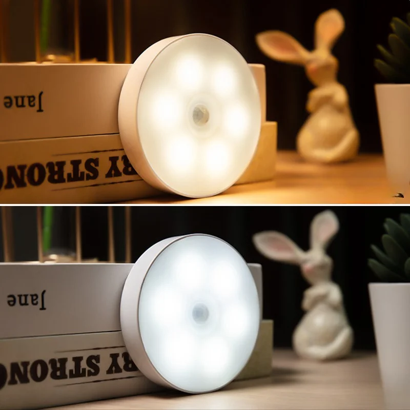 LED 스마트 인체 센서 야간 조명 비상 자동 조명 USB 충전 무선 자기 흡착식 야간 조명
