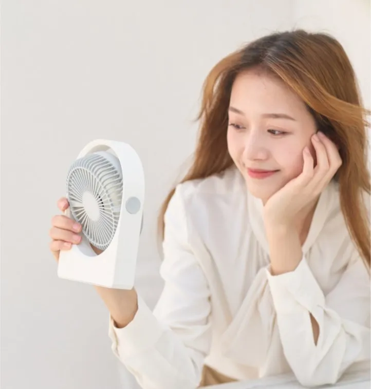 Description Picture 6 of itemDesktop fan small dormitory USB small fan silent office desk student mini charging outdoor ultra long endurance strong cooling h