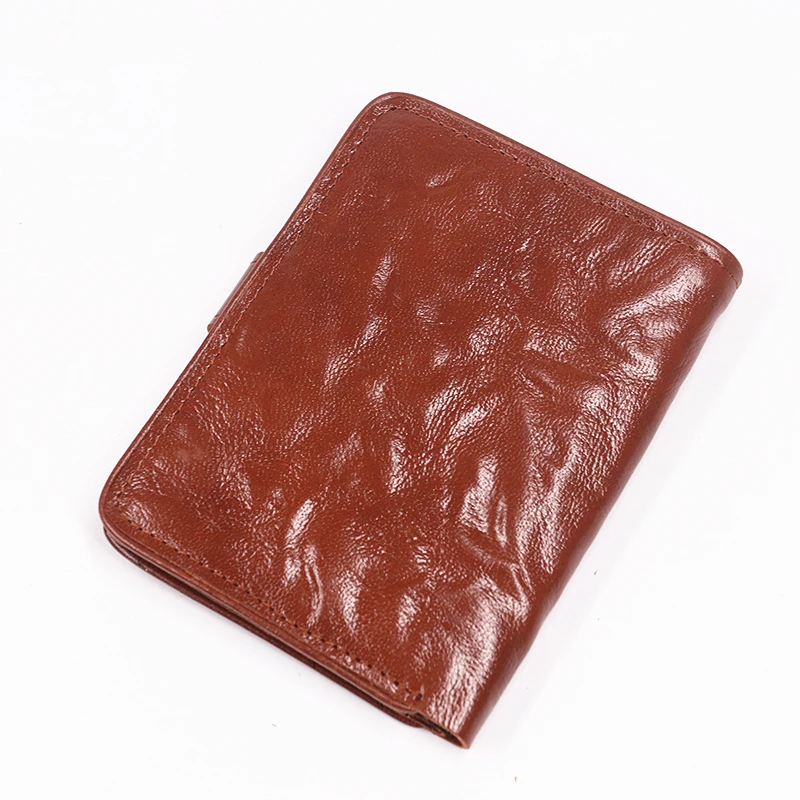 Vintage Genuine Leather Slim Bifold Wallet