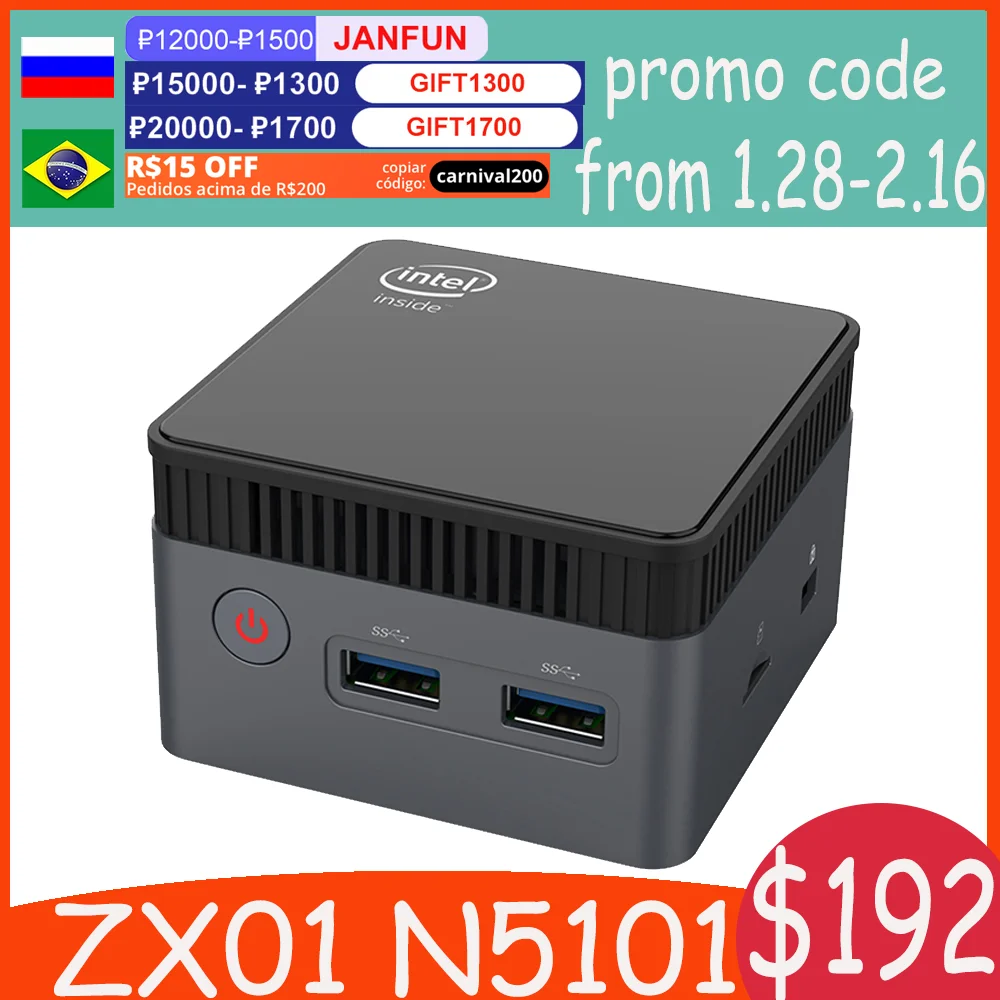 ZX01 Windows 11 Mini PC Intel Jasper Lake N5105 2.9GHZ N5095 Upgrade SSD 1000M LAN BT4.2 Desktop Computer VS Beelink U59 | Компьютеры и