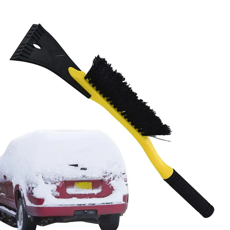 

Ice Scraper With Brush Portable Snow Shovel Ice Scraping Tool Ergonomic Grip Detachable De-Icing Cleaning Tool Paint Friendly