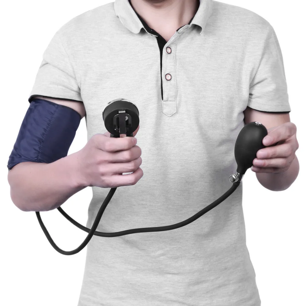 Manual Arm Sphygmomanometer Blood Pressure Gauge with Stethoscope Monitor