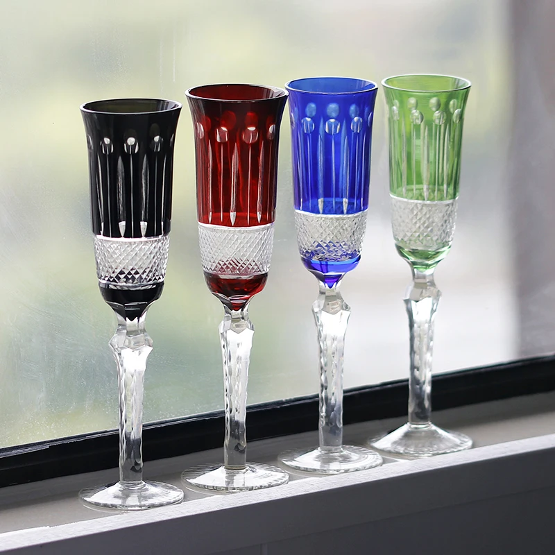 Handmade Unique Wine Glasses Colorful Vintage Glass Goblet Cup for Wedding  Decoration - China LED Champagne Glass and Creative Wine Glasses price