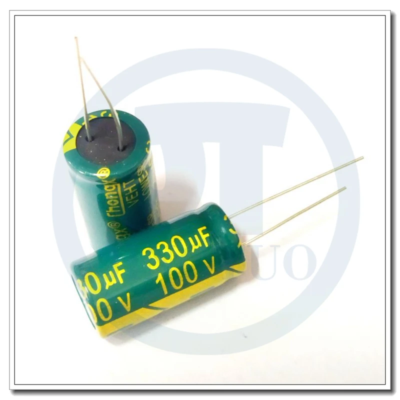 

3 шт. 330uF100V 330V100uF 330MFD 100WV 13x25 мм радиальный алюминиевый электролитический конденсатор