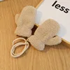 Bear Winter Baby Scarf Gloves Set Faux Lamb Wool Korean Warm Kids Neck Warmer Mittens Children Boys Girls Accessories 2-6Y 6