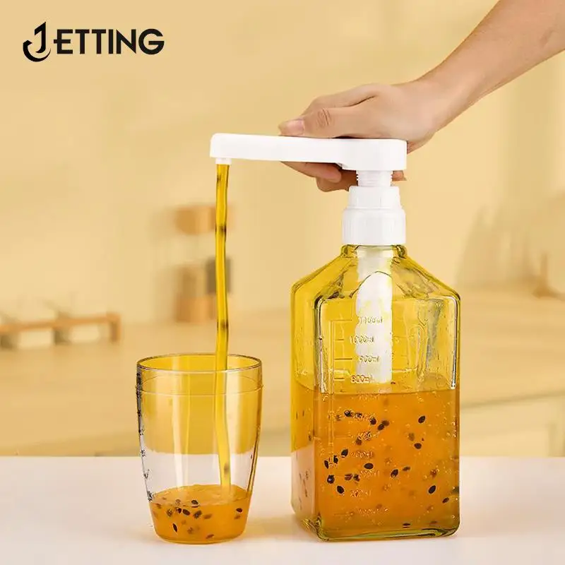 Syrup Pumps Dispenser Replacement Sauce Pressure Nozzle Bottle Pump Containers For Coffee Kitchen Seasoning Liquid