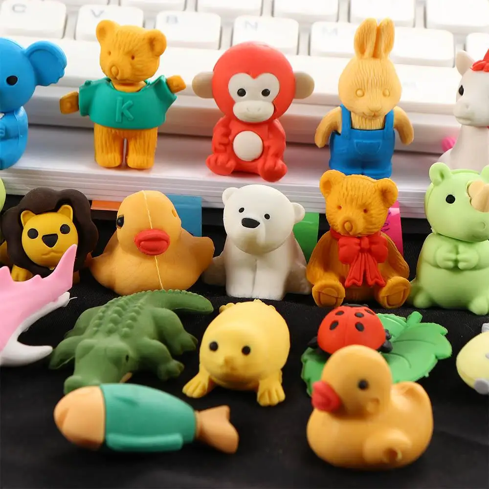 

Favors Assembly Animal Shaped Non-Toxic Children Toy Pencil Eraser Animal Pencil Erasers Zoo Animal Eraser Puzzle Eraser Toys