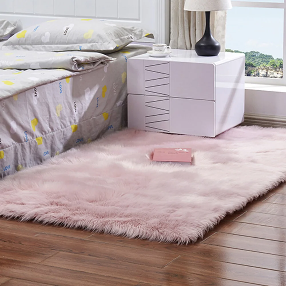 

Sofa Rug Bedside Floor Mat Whole Imitation Wool Cushion Living Room Blanket Plush Soft Sheepskin Bedroom Carpet Imitation