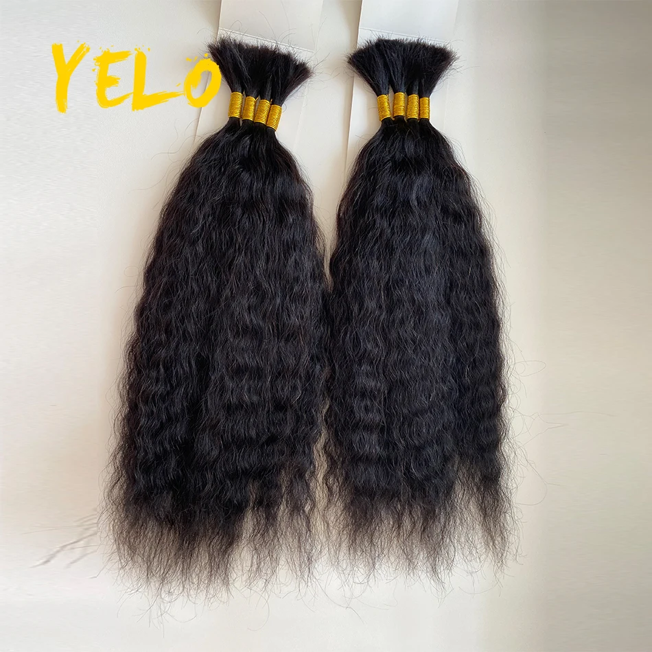 Hair Bulk For Braiding Human Virgin Hair Extensions Super Bulk Unprocessed Balayage Highlight Human Natural Shades 100G