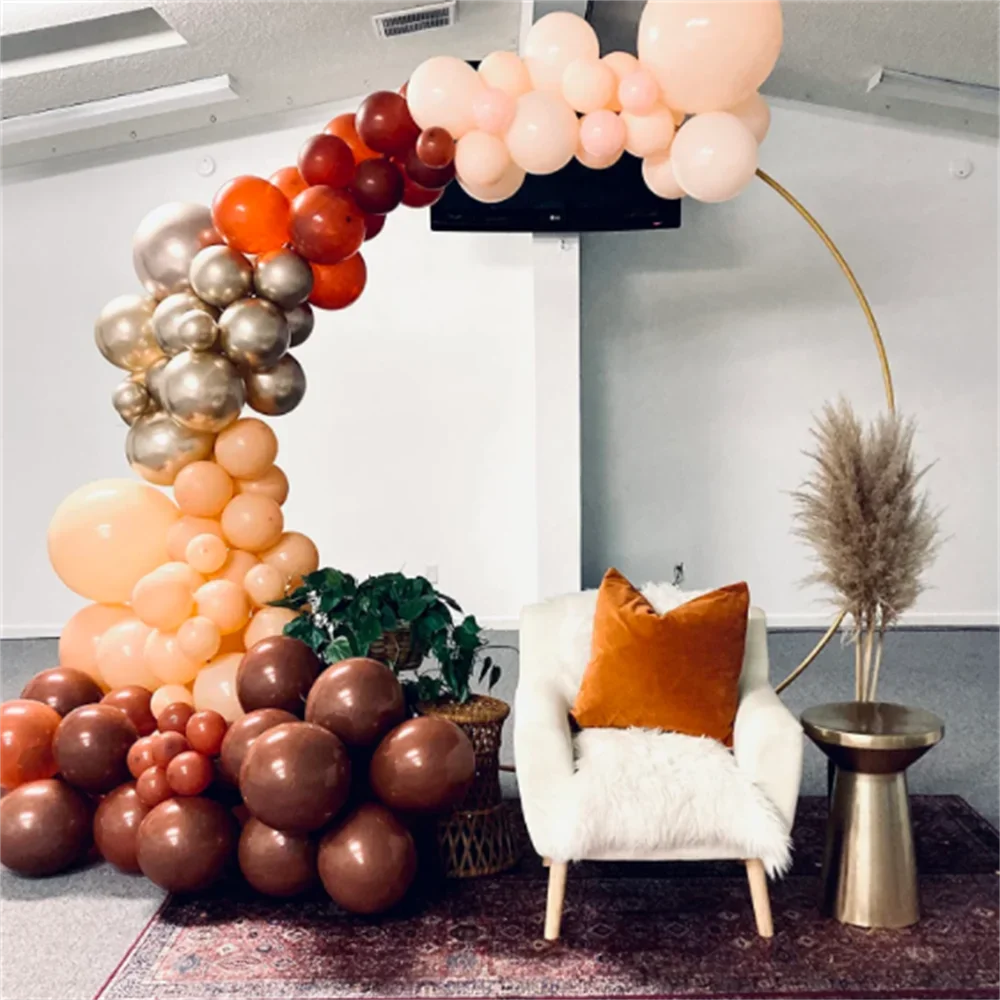 Wedding Circular Metal Arch Backdrop Stand Birthday Balloon Decoration Party Scene Decoration Baby Shower Ornament Balloon Bow