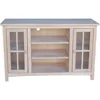 IC International Concepts International Concepts 2 Doors and Two Shelf Entertainment/TV Stand, Unfinished 3