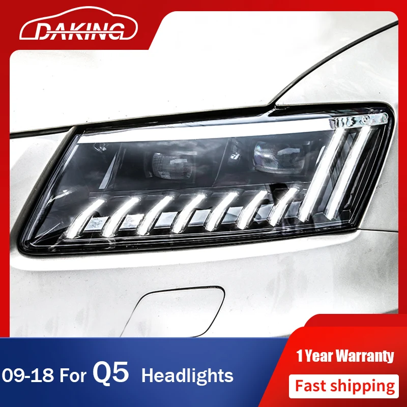 

Car Headlights For AUDI Q5 2008-2018 Headlamps Front Lights LED DRL Moving Turn Signal Bi-xenon Lens Head Lamps Assembly