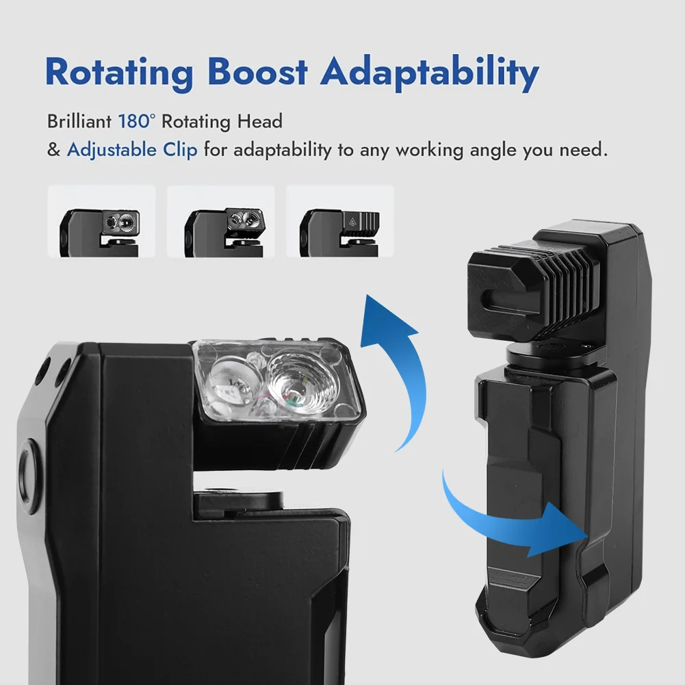 400LM Pocket Torch Rechargeable LED Keychain Light for Outdoor Camping (Black)