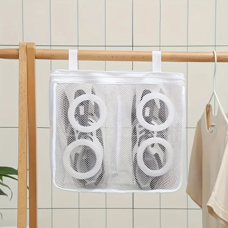 1pc Portable shoe washing bag, reusable mesh shoe protector 4