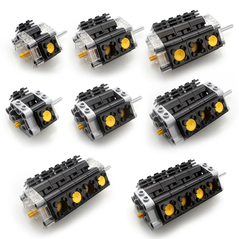 

MOC Creative Gearbox Shock Absorber Chassis High-tech Parts Building Blocks Motor Reverse gear Mechanical Group Model Engine Toy