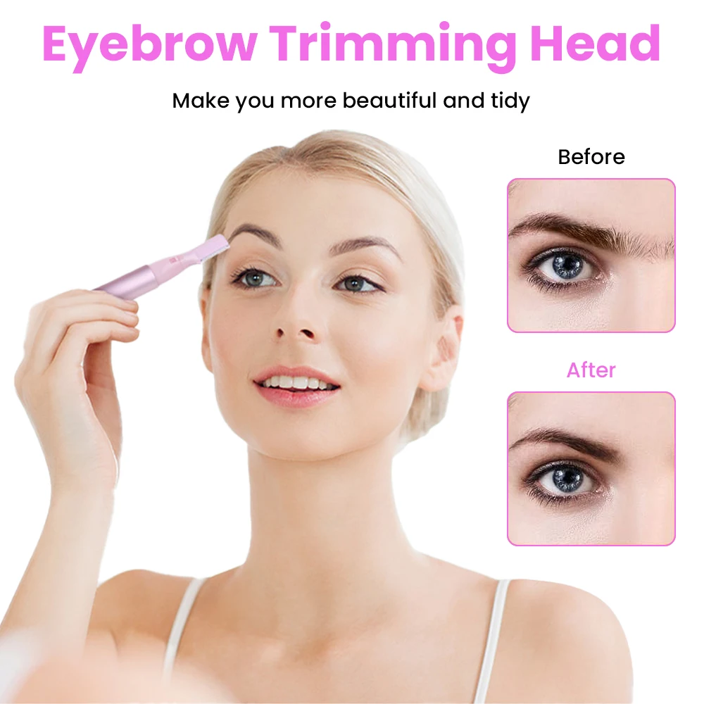 Portable Electric Eyebrow Trimmer Shaver Pencil Hair Remover For Facial Neck Blur Lips Body Arms Legs_voghion.com