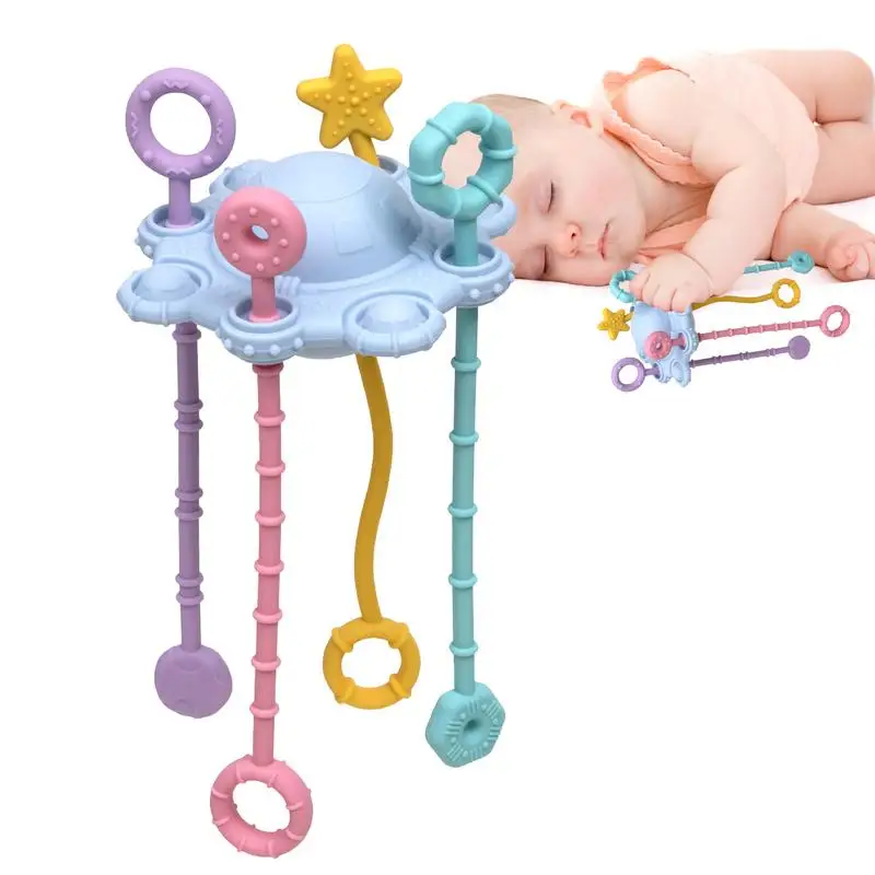 

Montessori Toys For Babies Interactive Child-Friendly Crib Toys Soft Push & Pull Toy In Rich Pastel Colors Early Development &