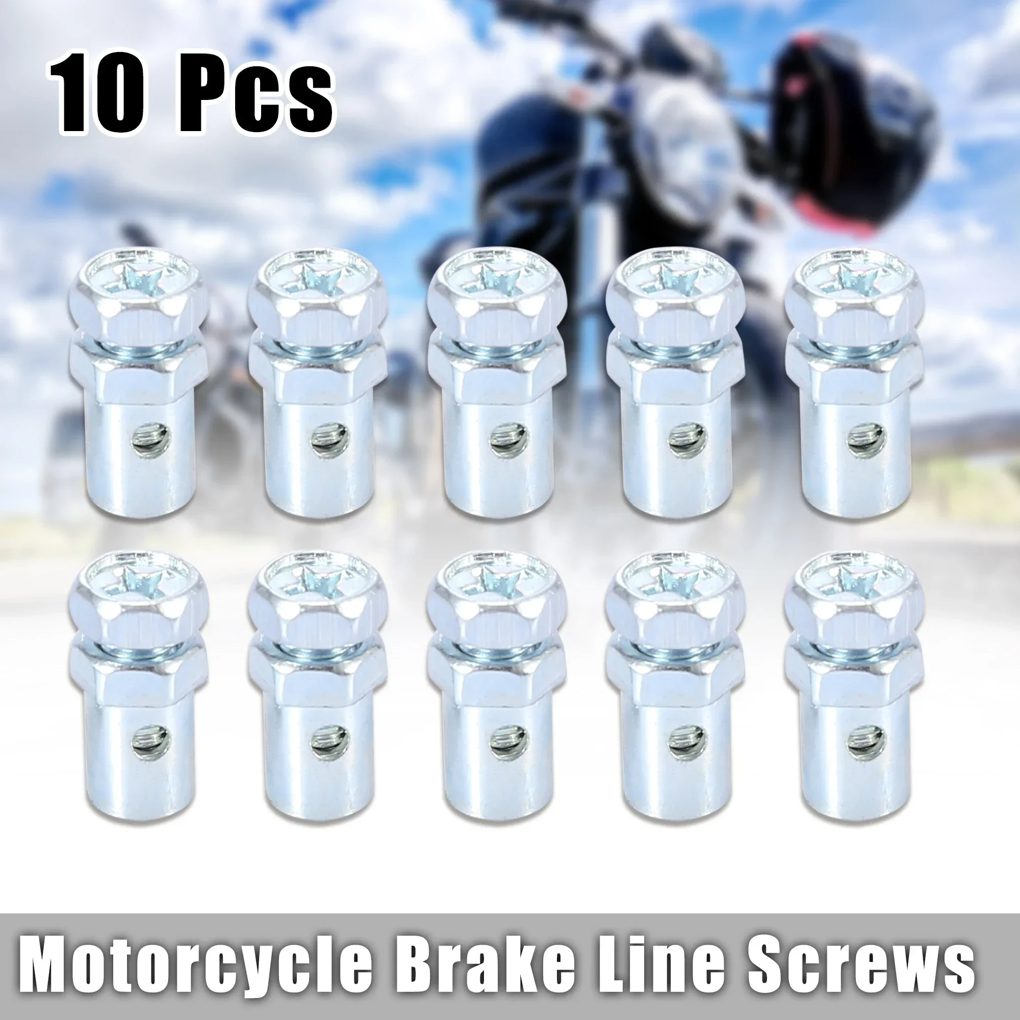 Universal 2/10Pcs Universal Brake Line Cable Wire Fixed Screws Fastener for Motorcycle Motorbike Cable Adjustment Fixator