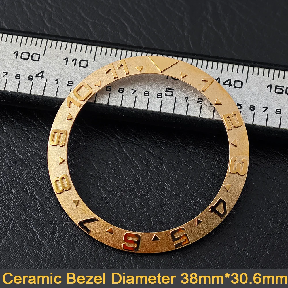 Men's Watch Replacement Bezel Insert with Tilted Ceramic and Carbon Fiber Texture