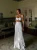 Pleated Skirt Set Women A Line Skirt Beach Skirt Sleeveless Two Piece Set Bandage Top Summer Beach Holiday Party Summer 1