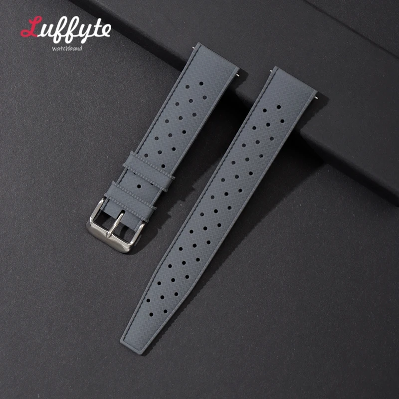 Neues tropisches Kautschukarmband mit Schnellverschluss, 18 mm, 20 mm, 22 mm, weiche Silikon-Smartwatch-Armbänder – Detail 17