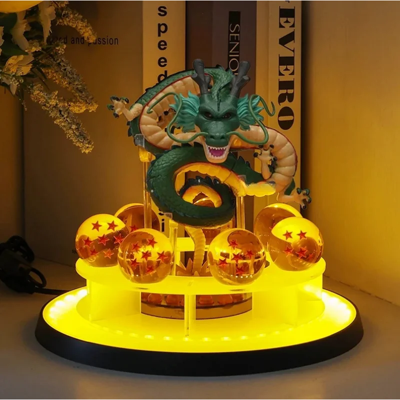 DBZ 애니메이션 Shenlong 피규어 세트 Esferas Del Dragon 및 7 별 드래곤 크리스탈 공 3.5cm 선반 입상 ..