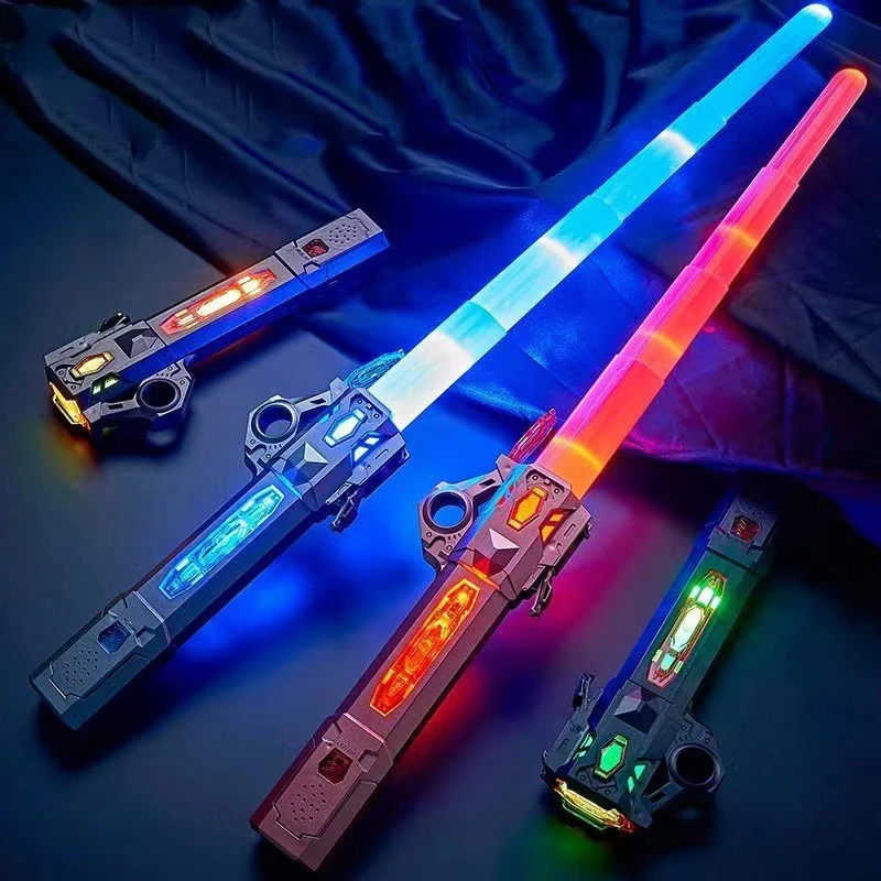 Retractable Lightsaber Laser Sword Rave Flashing Cosplay Weapon Light Stick FX FOC Blaster Battle Toy for Children 2