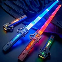 Retractable Lightsaber Laser Sword Rave Flashing Cosplay Weapon Light Stick FX FOC Blaster Battle Toy for Children 2