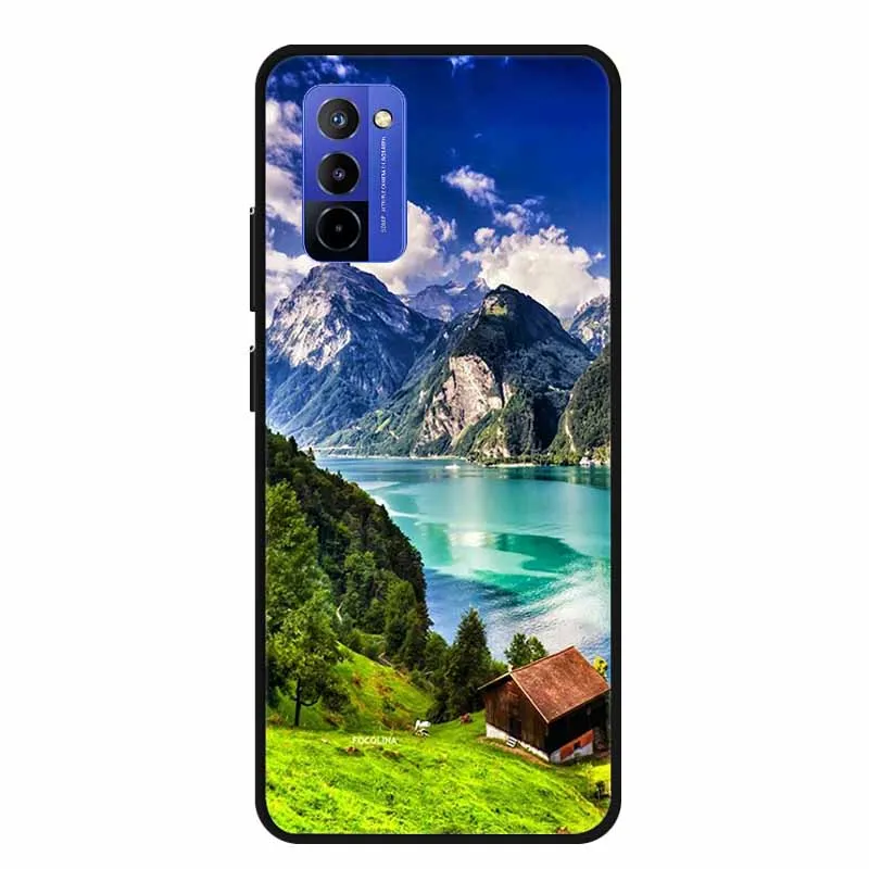 Shockproof Black Silicone Phone Case with Bumper Protection - Soft Back Cover 6.75