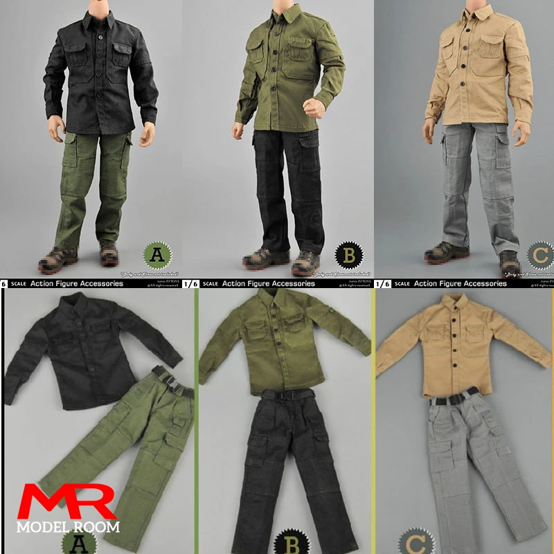 

ZYTOYS ZY5040 1/6 Мужская рубашка PMC набор боевых брюк одежда подходит для 12 дюймов солдат экшн-фигурки куклы 3 цвета на выбор