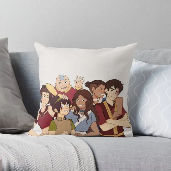 

Atla The Gaang Printing Throw Pillow Cover Car Throw Waist Wedding Hotel Soft Sofa Decor Cushion Pillows not include One Side