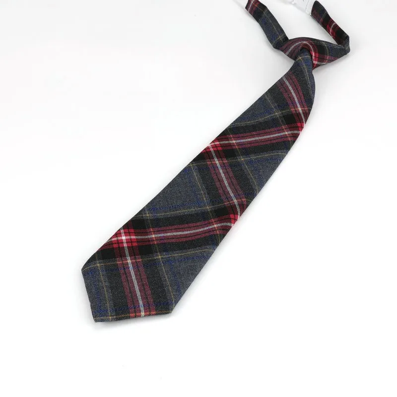 Women Plaid Neck Tie For White Shirts Uniform Girls Japanese Style Boys Ties Accessories woven necktie