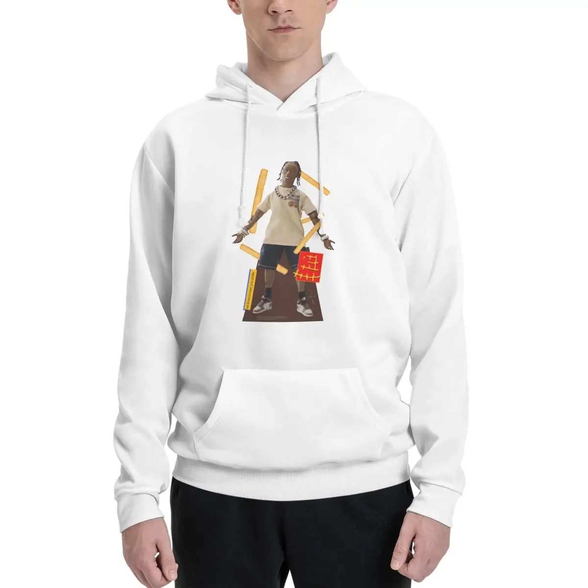 

TRAVIS SCOTT MCDONALD S Cactus And PACK Cactus JACK Kg Couples Plus Velvet Hooded Sweater beautiful With hood Hoodie Vintage