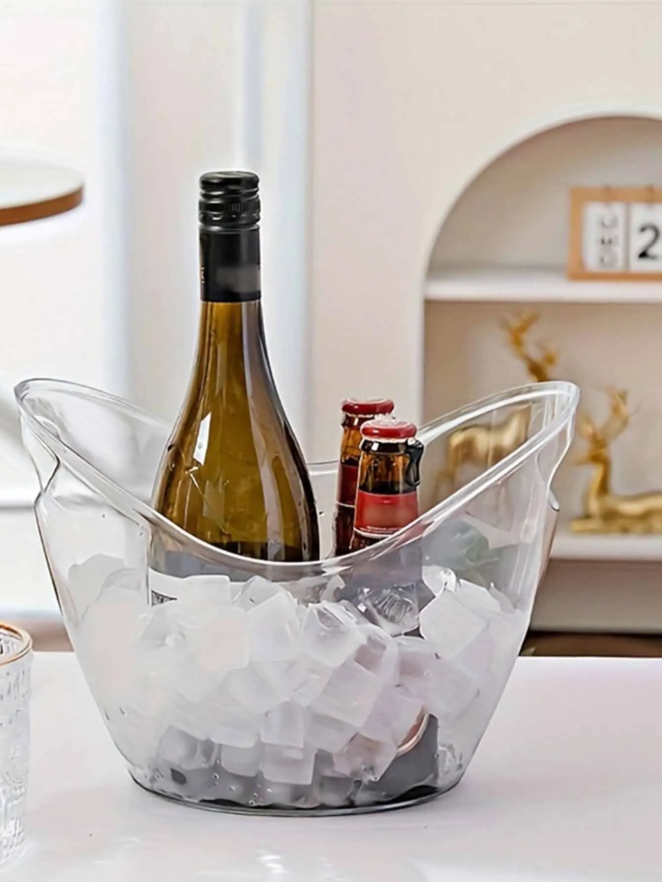 Acrylic ice bucket, beer beverage storage bucket, summer ice bucket
