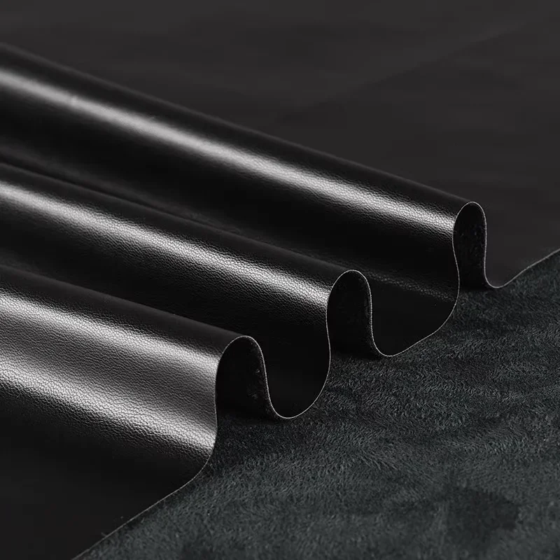 Black Suede PU Leather Fabric – Elastic Smooth Material for Jackets, Clothing & DIY Sewing 5