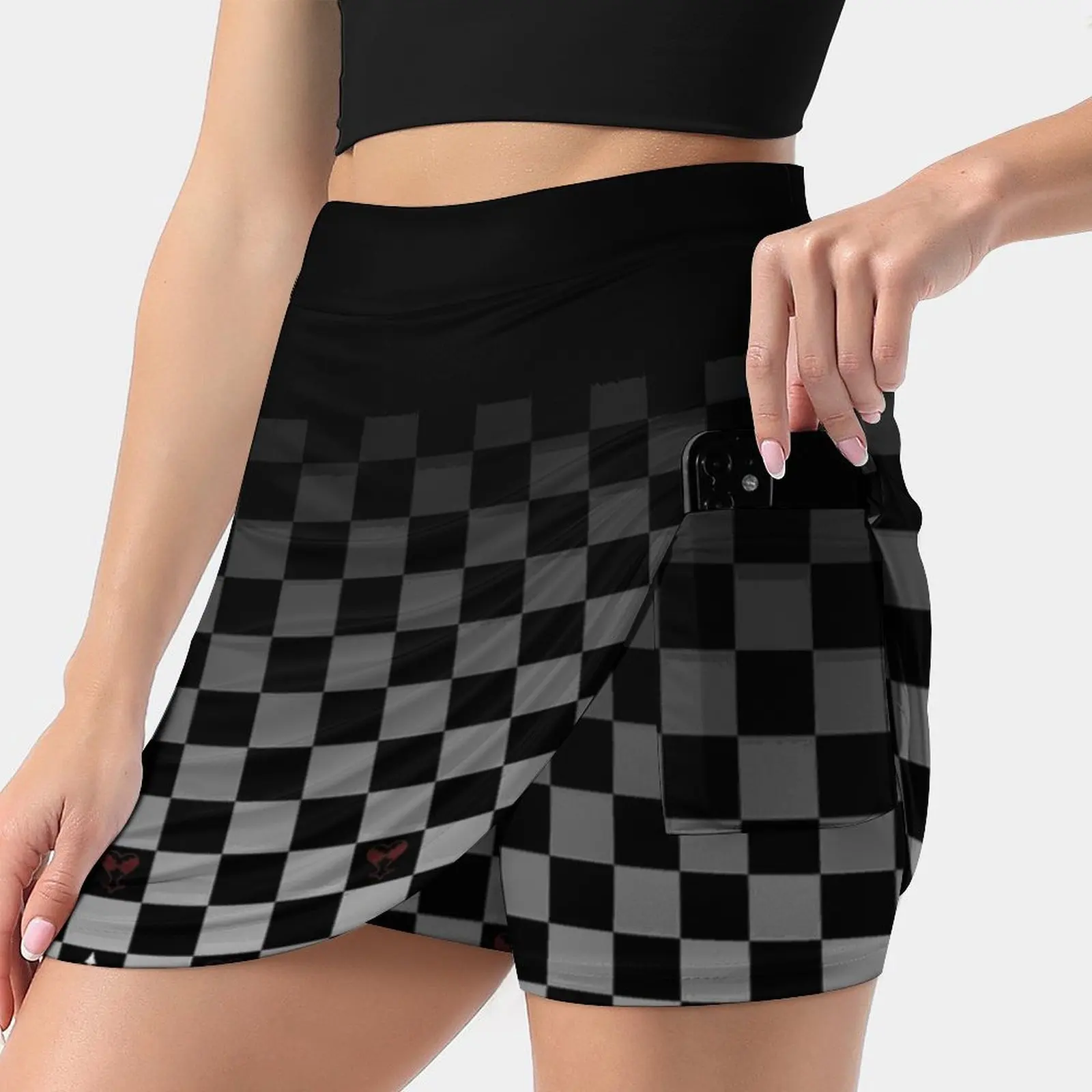 Heartless And Nobodies - Black Women Sports Lining Skirt Tennis Dance Fitness Short Printed Skirts Kingdom Hearts Kh Kh3