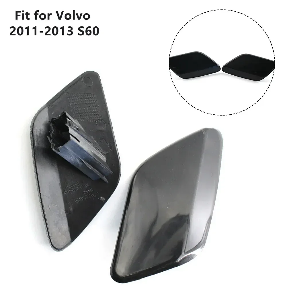 Water Spray Cover 2pcs Right+Left Front Headlight Washer Cap Cover 39802699 39802681 for Volvo S60 2011-2013 Car Accessories car parts car headlight washer nozzle cover