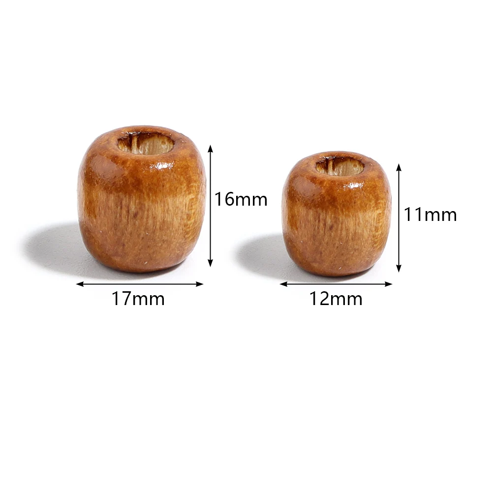 Eco-Friendly Natural Wooden Beads - Colorful Loose Beads for DIY Crafts & Accessories