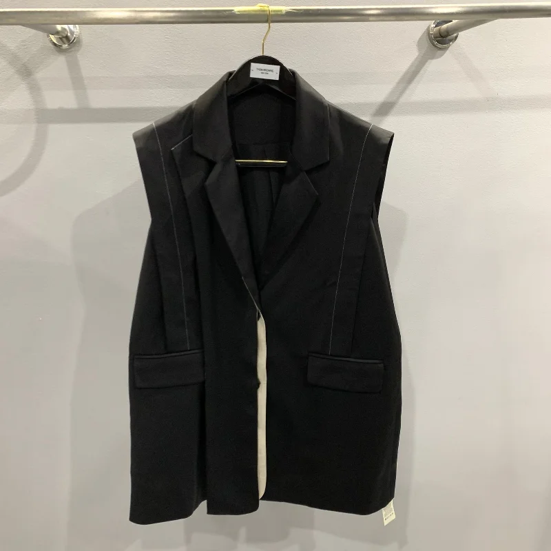 

23 Fall New Arrivals Rick Jacket for Women Y2k Ro Owens Vest Women Clothes Korean Design Suit Vest Loose Black Buckle Jacket