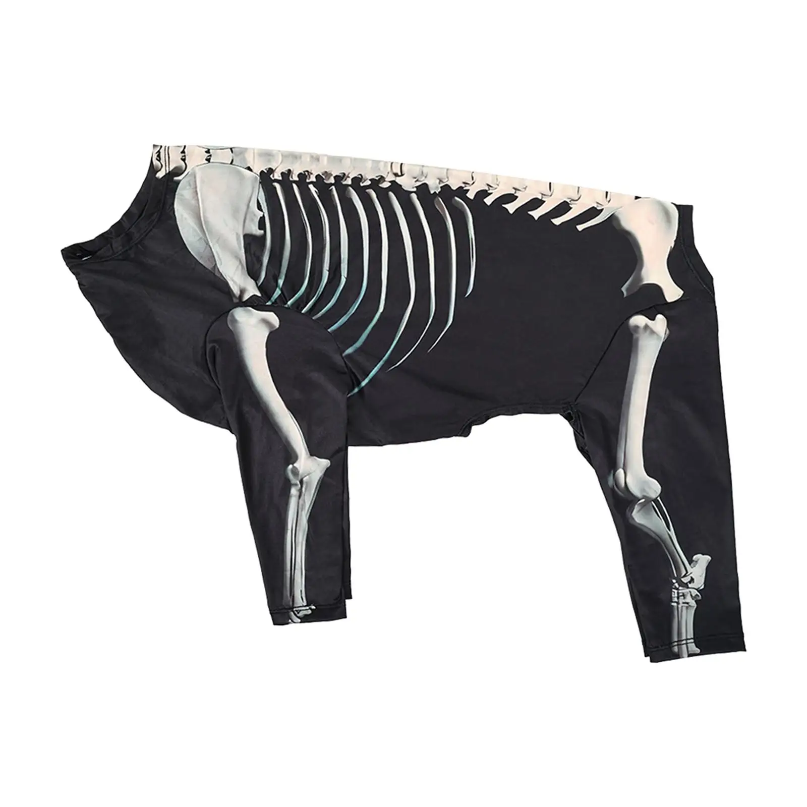 Halloween Skeleton Dog Costume, Apparel Clothes Decorative Jumpsuit Halloween