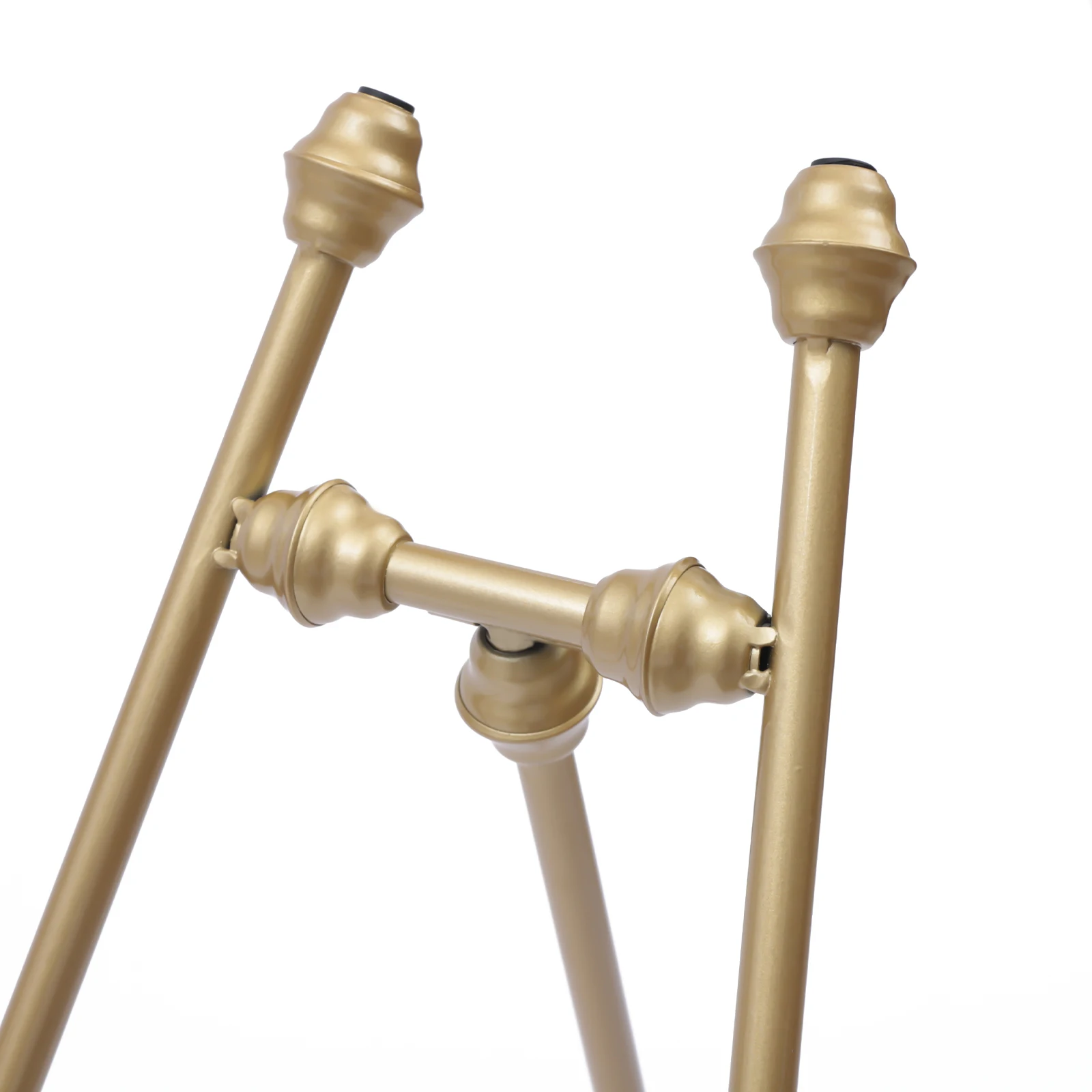 Golden Wedding Easel Stand with Adjustable Hooks Metal Portable Floor Easel Stand for Decorative Display 46.5" Tall 2PCS