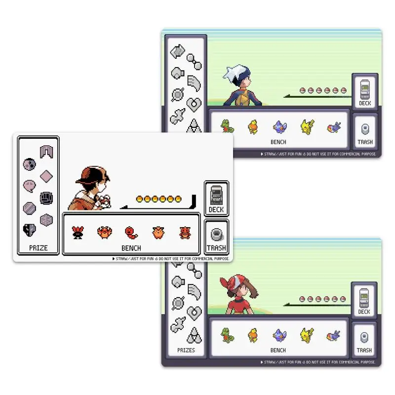 

60*35*0.2cm PTCG Pokemon Dedicated GAME Card Mat Battle Against Pixel Gem Series Kawaii Pokemon Trainer Anime Toys Gifts