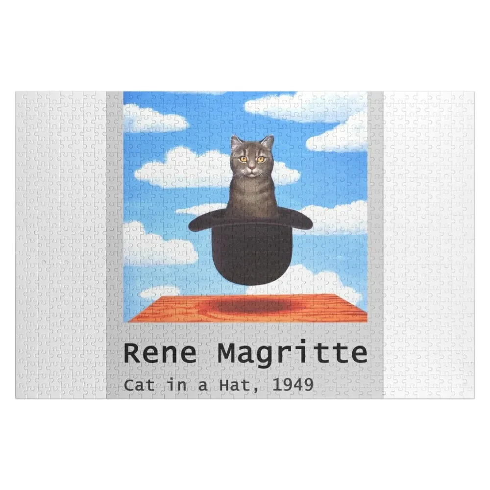 

Cat in a Hat, 1949 Rene Magritte Jigsaw Puzzle With Personalized Photo Custom Customizable Gift Puzzle