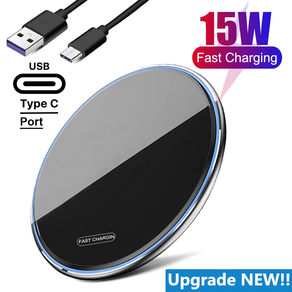 15WWirelessChargerPadforiPhone14131211ProMaxXSamsungS22