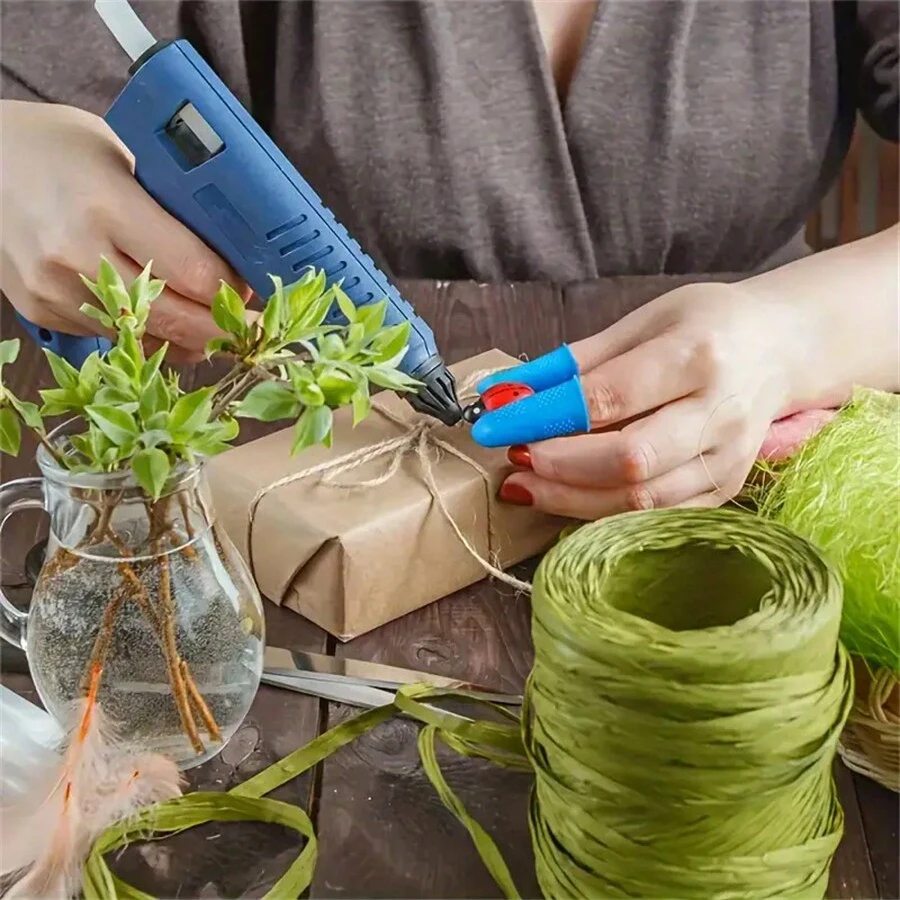Silicone Hot Glue Gun Finger Covers Anti-cut Heat Resistant Finger Sleeves Cooking Kitchen Tools 12Pcs finger protector,finger guard